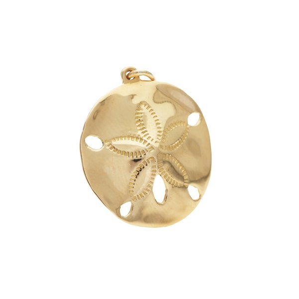 BERMUDA COLLECTION 18kt Yellow Gold Sand Dollar Pendant Small
