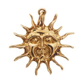 BERMUDA COLLECTION 18kt Yellow Gold Sunburst Pendant Large