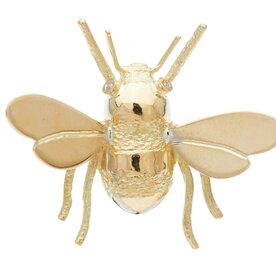 BERMUDA COLLECTION BB200 - 0.02ct Diamond Eye Bumble Bee Pin