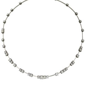 Platinum 6.52ct Diamond "Invisible" Necklace
