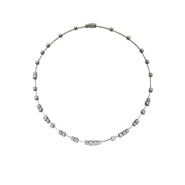 Platinum 6.45ct Diamond "Invisible" Necklace