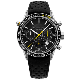 RAYMOND WEIL Freelancer ChronographStainless Steel Black/Yellow Strap Watch