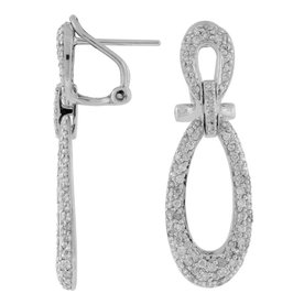 14kt White Gold Fancy Drop Diamond Earrings