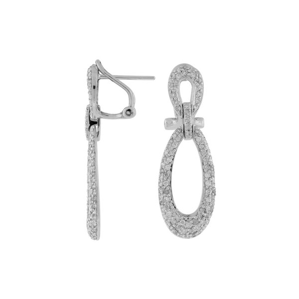 14kt White Gold Fancy Drop Diamond Earrings