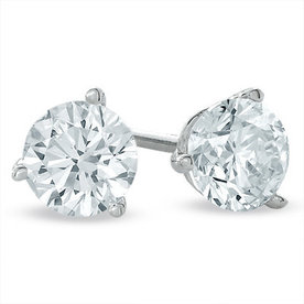 18kt White Gold .65ct Diamond Martini Stud Earrings