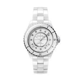 CHANEL Chanel J12 White Ceramic Diamond Dial Watch