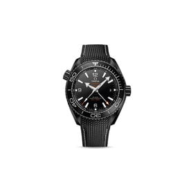 OMEGA Omega Deep Black Seamaster Planet Ocean Omega Co-Axial Master Chronometer GMT