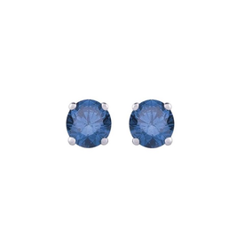 14kt White Gold 1ct Blue Diamond Stud Earrings