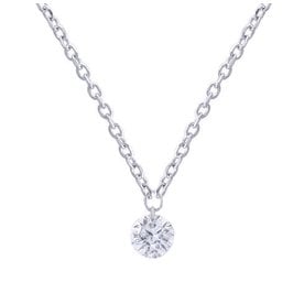 14kt White Gold 0.25ct Bare Diamond Solitaire Pendant  and Chain