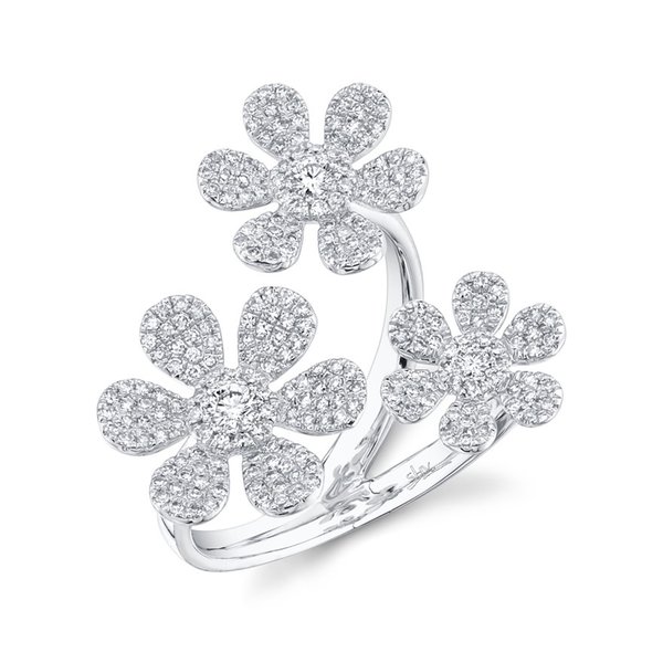 SHY CREATION INC 14kt White Gold .62ct Diamond Flower Ring
