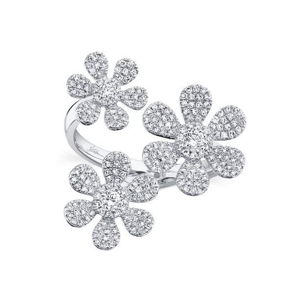 SHY CREATION INC 14kt White Gold .62ct Diamond Flower Ring