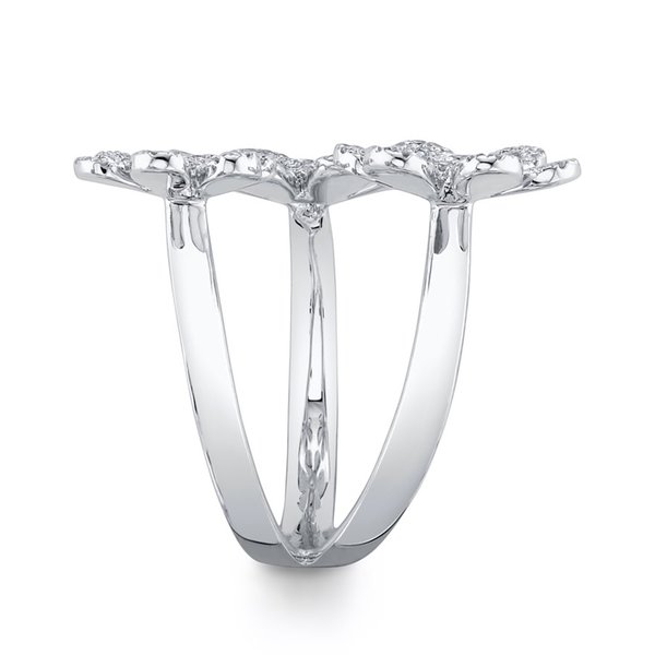 SHY CREATION INC 14kt White Gold .62ct Diamond Flower Ring