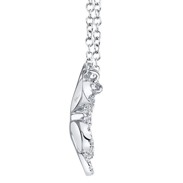 SHY CREATION INC 14K White Gold 0.24C Diamond Flower Necklace