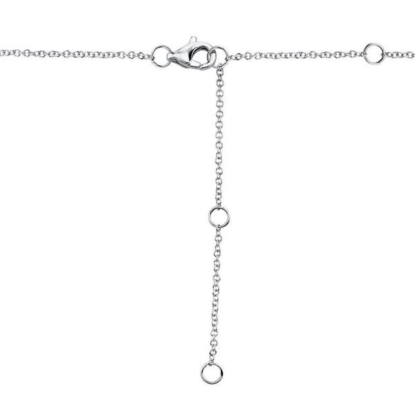 SHY CREATION INC 14K White Gold 0.24C Diamond Flower Necklace
