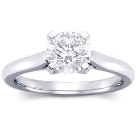 Platinum 1.00ct Diamond Round Brilliant Cut Solitaire Ring GIA Certified