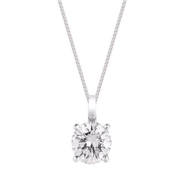 18kt White Gold 1.01ct Diamond Pendant GIA Certified