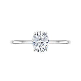 Platinum 1.00ct Diamond Oval Cut Solitaire GIA Certified