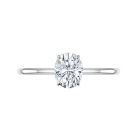 Platinum 1.00ct Diamond Oval Cut Solitaire GIA Certified