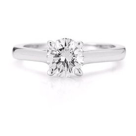 Platinum .50ct Diamond Round Brilliant Cut Solitaire Ring