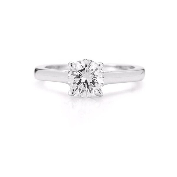 Platinum .50ct Diamond Round Brilliant Cut Solitaire Ring