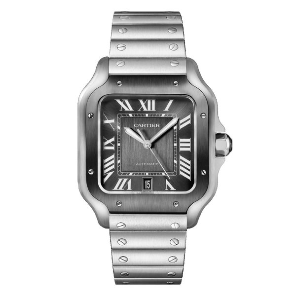 CARTIER Santos de Cartier Large Stainless Steel Case, ADLC Bezel