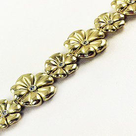 Custom Design - 18kt Yellow Gold .50ct Diamond Blossom Bracelet