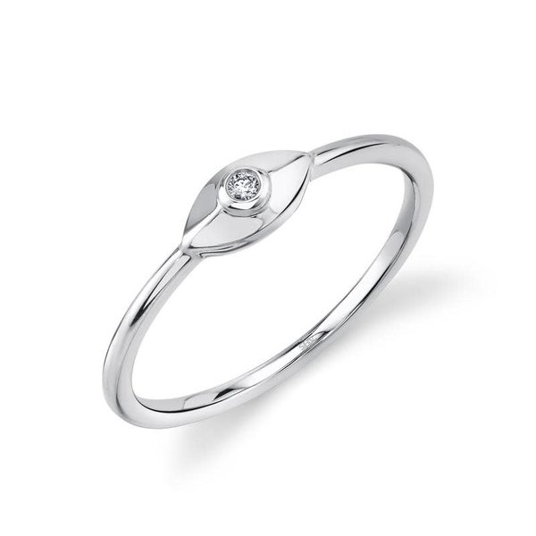 SHY CREATION INC .02ct 14kt White Gold Diamond Eye Ring