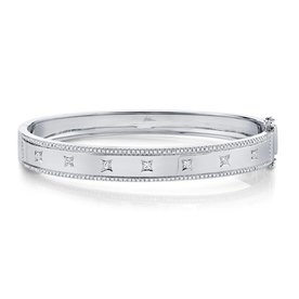 SHY CREATION INC 14K White Gold 0.60CT Diamond Bangle
