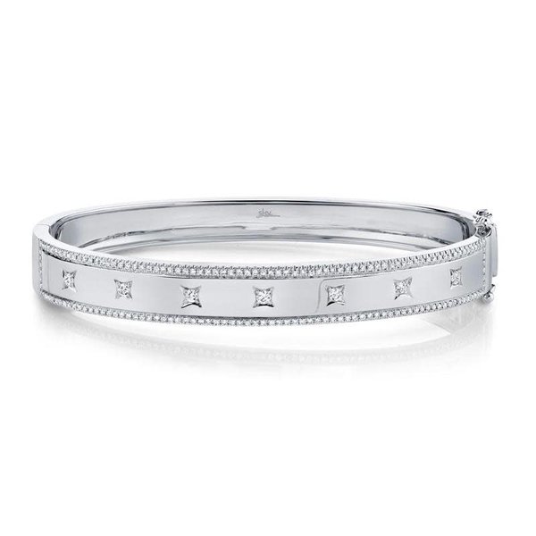 SHY CREATION INC 14K White Gold 0.60CT Diamond Bangle