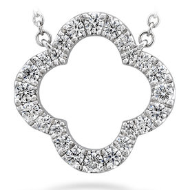 HEARTS ON FIRE LLC .32-.36ctw Hearts on Fire 18t White Gold Petal Pendant - Med