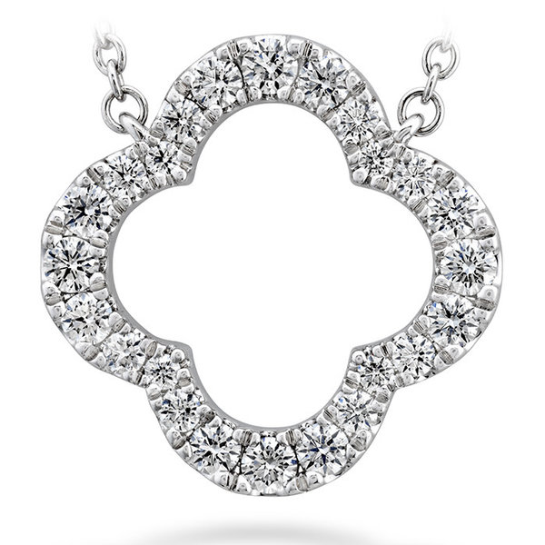 HEARTS ON FIRE LLC .32-.36ctw Hearts on Fire 18t White Gold Petal Pendant - Med