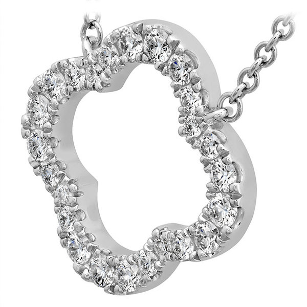 HEARTS ON FIRE LLC .32-.36ctw Hearts on Fire 18t White Gold Petal Pendant - Med