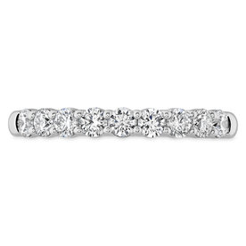 1.48 - 1.58ctw 18kt White Gold Hearts on Fire Signature 9-Stone Diamond Band