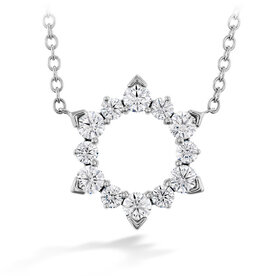 HEARTS ON FIRE LLC .45-.55ct 18kt White Gold Hearts on Fire Aerial Eclipse Diamond Pendant