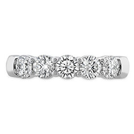 HEARTS ON FIRE LLC .46 - .56ct Hearts on Fire 18kt White Gold Signature 5-Stone Band