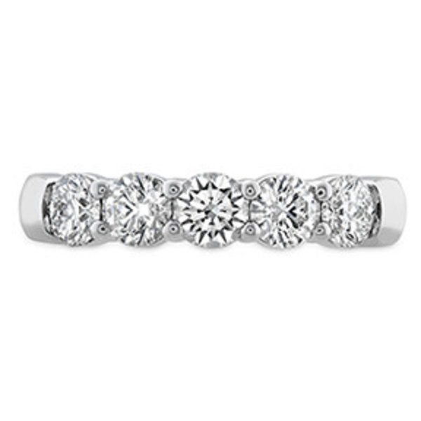 HEARTS ON FIRE LLC .46 - .56ct Hearts on Fire 18kt White Gold Signature 5-Stone Band