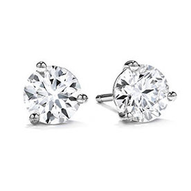 HEARTS ON FIRE LLC 1.95-2.09ct Hearts on Fire 18kt White Gold Stud Earrings
