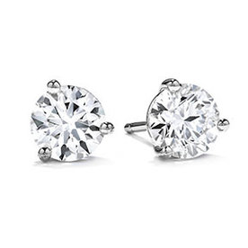 .70-.78ct Hearts on Fire 18kt White Gold Stud Earrings