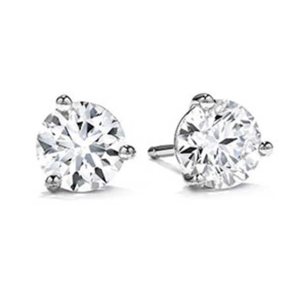HEARTS ON FIRE LLC .70-.78ct Hearts on Fire 18kt White Gold Stud Earrings