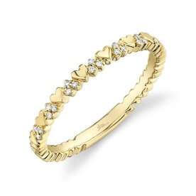 SHY CREATION INC 0.05ct 14kt Yellow Gold Diamond Heart Ring