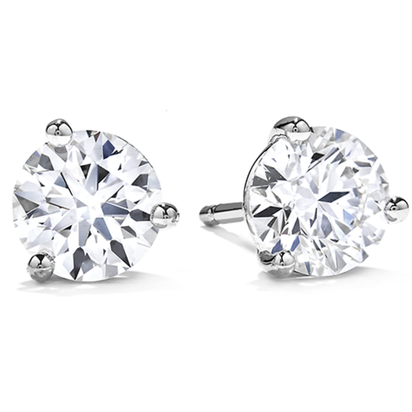 HEARTS ON FIRE LLC .30-.37ctw Hearts on Fire 18kt White Gold Stud Earrings