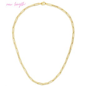 14kt Yellow Gold 18"Paperclip Chain