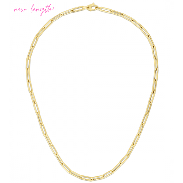 14kt Yellow Gold 18" Paperclip Chain