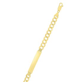 14kt Yellow Gold Curb ID Bracelet 8.5"