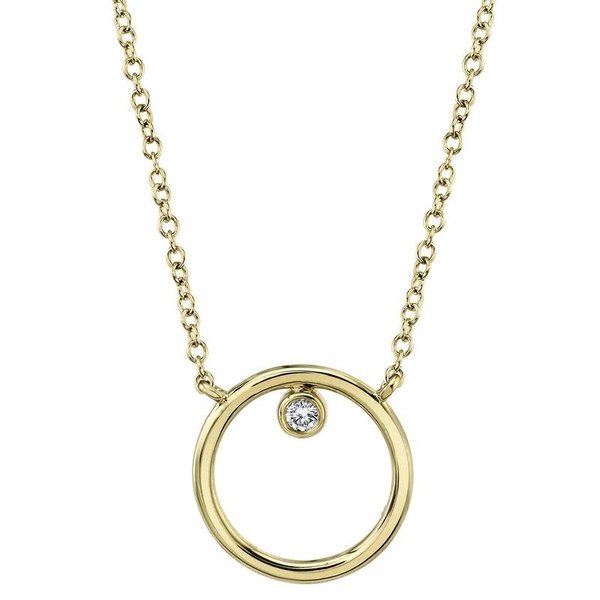 SHY CREATION INC 14K Yellow Gold 0.03C Diamond Circle Necklace