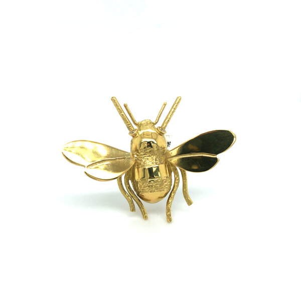 BERMUDA COLLECTION BB200 - 0.02ct Diamond Eye Bumble Bee Pin