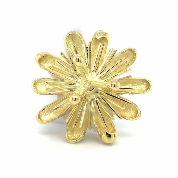 BERMUDA COLLECTION 18kt Yellow Gold Small Passion Flower Pin/ Pendant