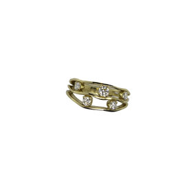 18ky .52ct Dia 3 Band Ring