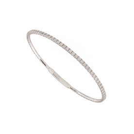 18K White Gold 3.00ct Diamond Bangle