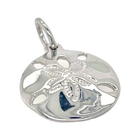 BERMUDA COLLECTION 18kt White Gold Sand Dollar Sm Pendant